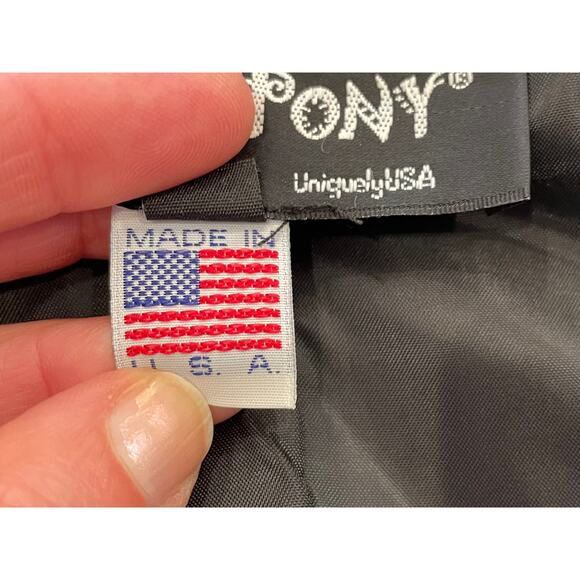 VTG Painted Pony Black & Gold Linen Blend Jacket, Tapestry, Jacquard, SP - Picture 9 of 14